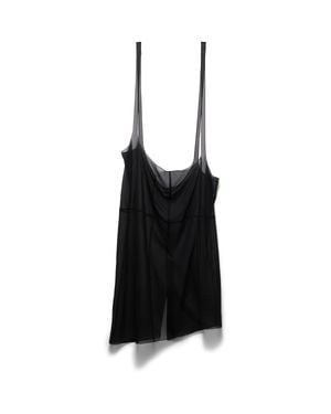 Prada Cigaline Midi-Skirt With Suspender Straps - Black