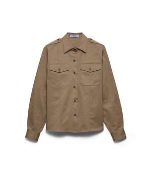 Prada Chino Shirt, Clay - Natural