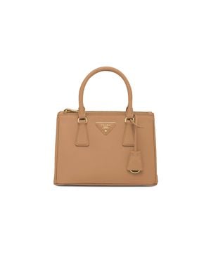 Prada Galleria Small Saffiano Leather Bag, Caramel - Brown