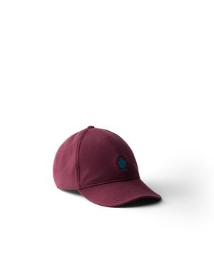 Prada Old Piqué Baseball Cap - Purple