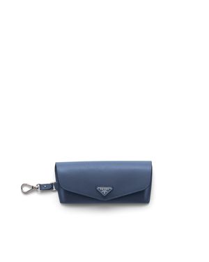 Prada Saffiano Leather Eyeglasses Case - Blue