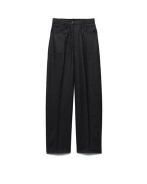Prada Wool Flannel Trousers - Black