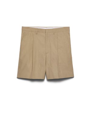 Prada Cotton Shorts Trousers - Natural
