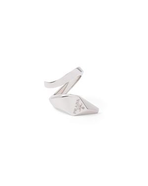 Prada Eternal Toi Et Moi Snake Ring - White