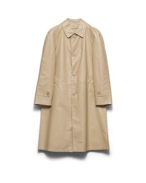 Prada Manteau En Cuir Nappa, Homme, Taille - Neutre