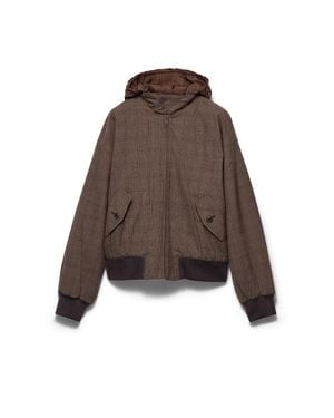 Prada Wool Hooded Jacket - Brown