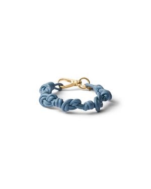 Prada Nappa Leather Bracelet - Blue