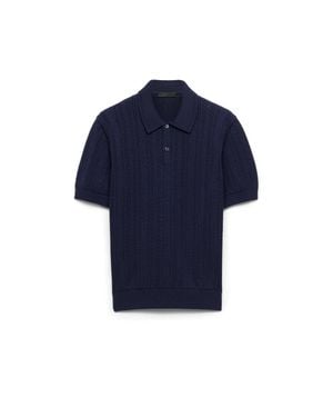 Prada Polo A Maniche Corte - Blu