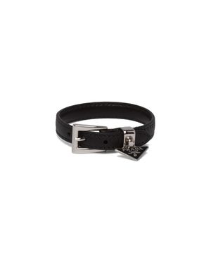 Prada Armband Aus Saffiano-Leder, Damen, Größe - Schwarz