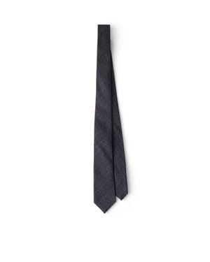 Prada Wool And Silk Tie - White
