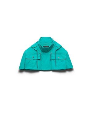 Prada Technical Fabric Capelet - Blue