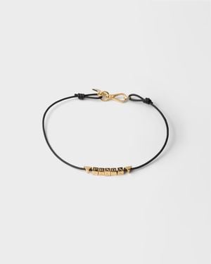 Prada Nappa Leather Choker - Metallic