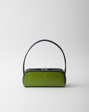 Prada Swing Leather Shoulder Bag - Green