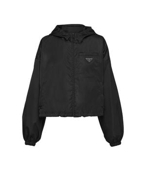Prada Re-Nylon Cropped Jacket - Black