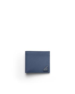 Prada Saffiano Leather Wallet - Blue