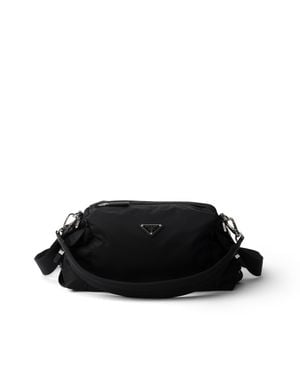 Prada Explore Re-Nylon And Leather Bag - Black
