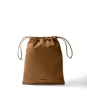 Prada Wish Pouch Aus Re-Nylon, Damen - Braun