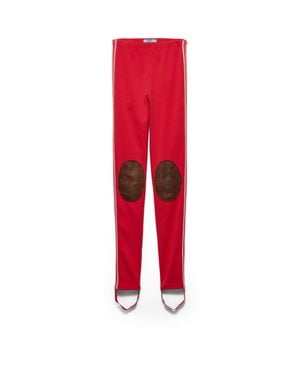 Prada Fleece Leggings - Red