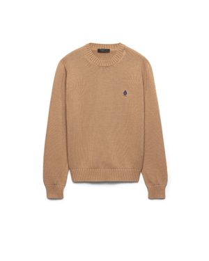 Prada Cotton Crew-Neck Jumper - Natural