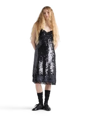 Prada Embroidered Sequin Dress in White | Lyst