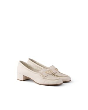 Prada Leather Loafers - White