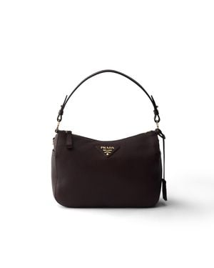 Prada Medium Leather Shoulder Bag, Dark - Black