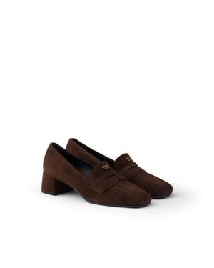 Prada Suede Loafers, Dark - Brown