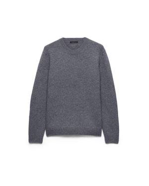 Prada Wool Crew-Neck Sweater, Slate - Gray