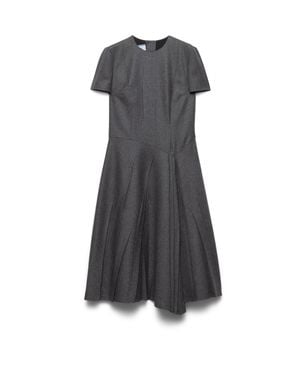 Prada Wool Flannel Midi Dress - Grey