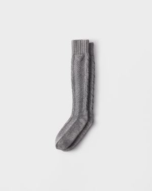 Prada Wool And Cashmere Socks - Gray