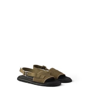Prada Canvas Sandals - Green