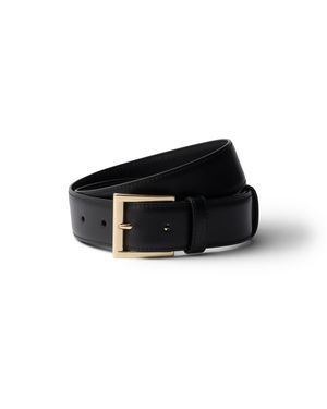 Prada Gürtel Aus Leder, Damen, Größe - Schwarz