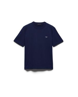 Prada Cotton Crew-Neck Sweater - Blue