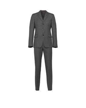 Prada Single-breasted Wool Suit - Gray