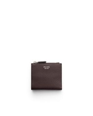 Prada Small Leather Wallet, Dark T - Purple