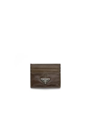 Prada Leather Card Holder - Green