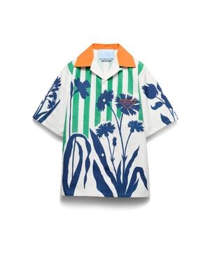 Prada Timecapsule Printed Cotton Shirt - Blue