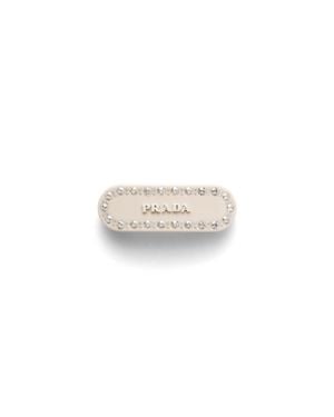 Prada Logo-Plaque Hair Clip - Natural