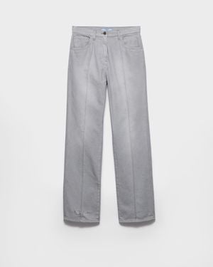 Prada Washed Denim Jeans - Grey