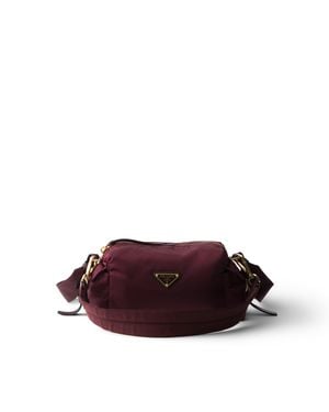 Prada Explore Kleine Schultertasche Aus Re-Nylon Und Leder, Damen - Lila