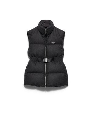Prada Re-Wool Down Vest, Anthracite - Black