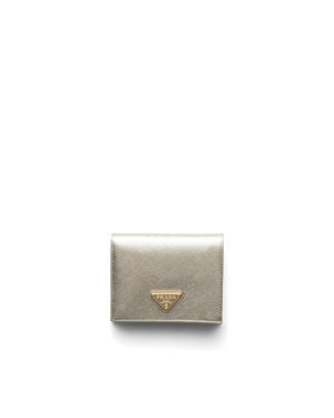 Prada Small Saffiano Leather Wallet - White
