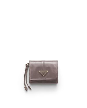Prada Small Leather Wallet - Gray