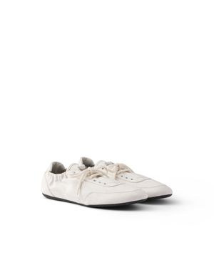 Prada Collapse Denim Sneaker, Herren, Größe 10,5 - Weiß