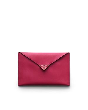 Prada Pochette A Busta Con Pattina - Rosa