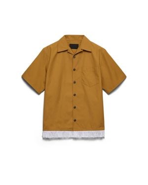 Prada Cotton Blend Fringed Bowling Shirt - Multicolor