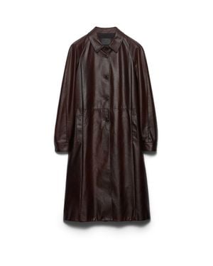 Prada Leather Coat - Brown