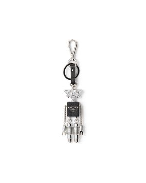 Prada Ciondolo Portachiavi Robot - Bianco