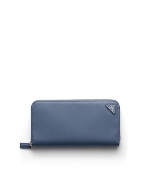 Prada Saffiano Wallet - Blue
