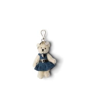 Prada Ciondolo Portachiavi Teddy Con Anello - Blu